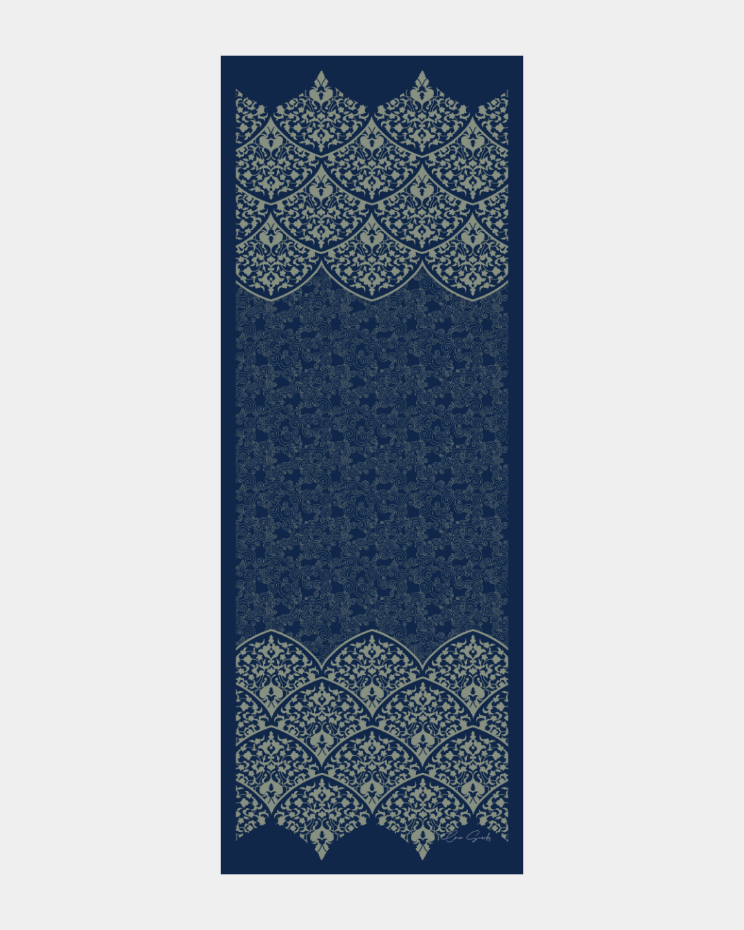 Lacivert & Duman Saraylı Desen Şal