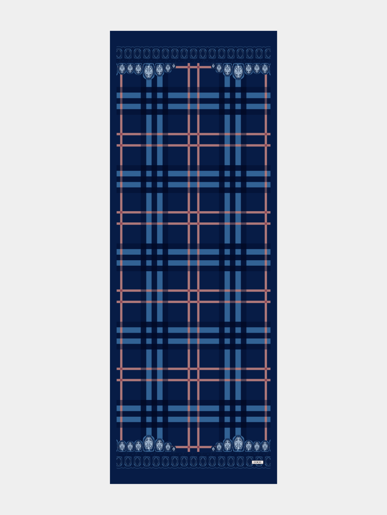 Lacivert Tartan Desen Modal Şal Tercihi