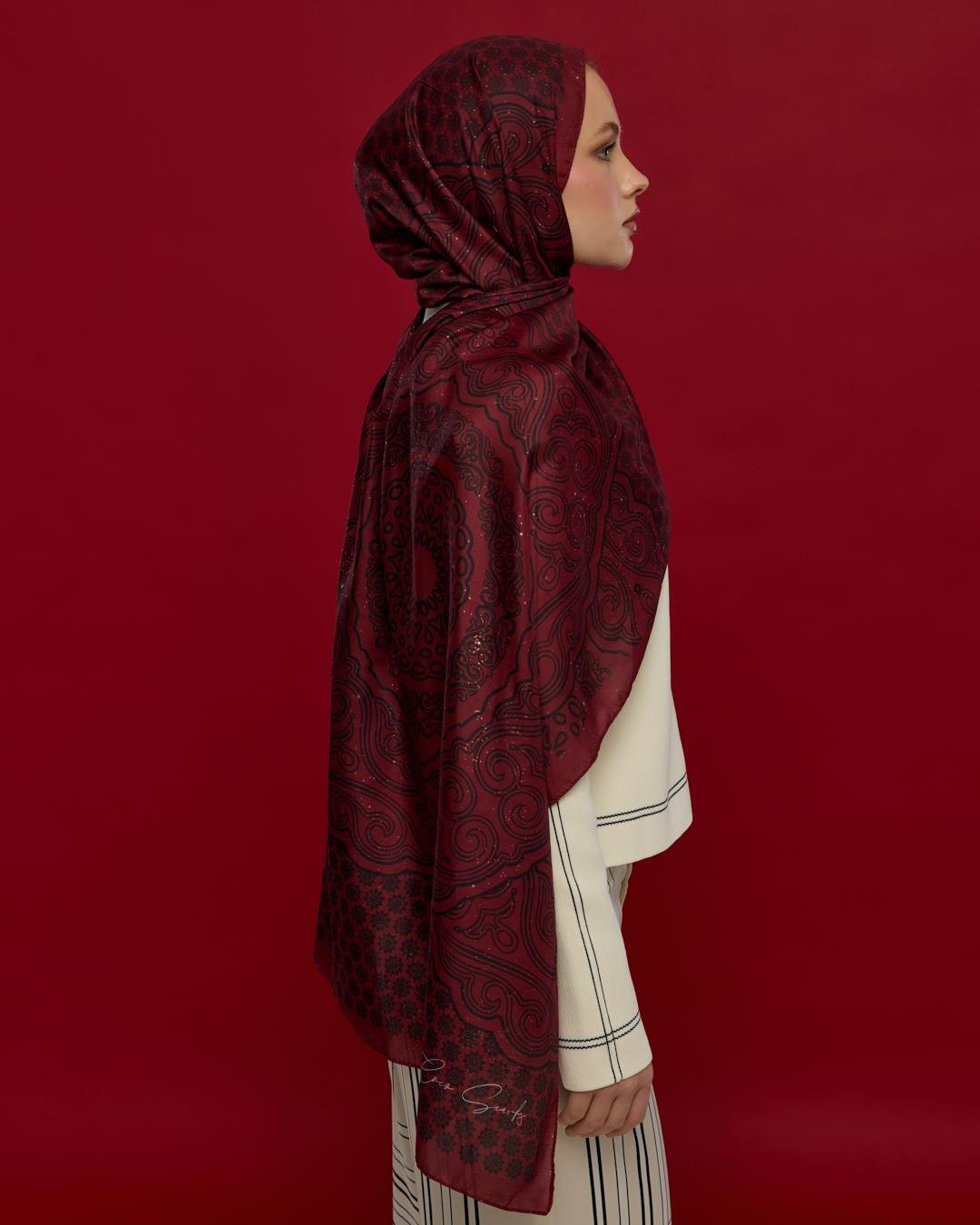 Lav & Nar Bala Hatun Desen Işıltılı Şal