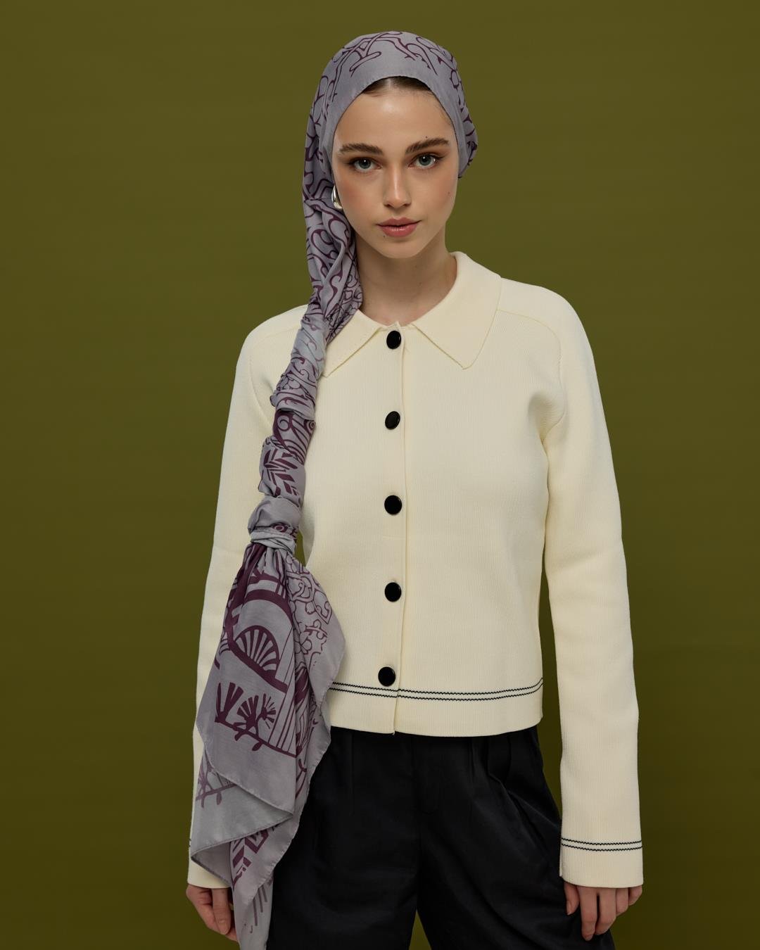 Leylak & Erguvani Harem Rüyası Desen Şal