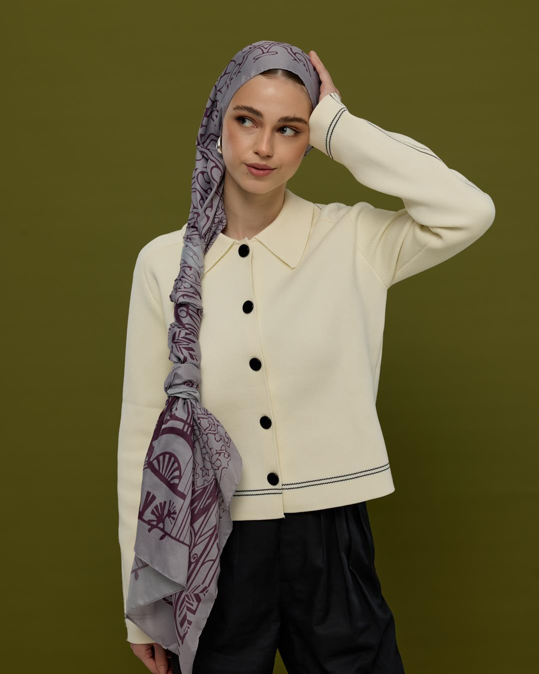 Leylak & Erguvani Harem Rüyası Desen Şal