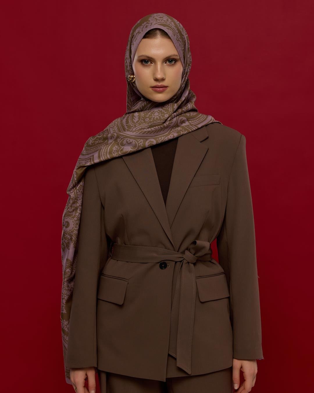 Leylak Gölgüsü & Kumral Sultani Desen Şal