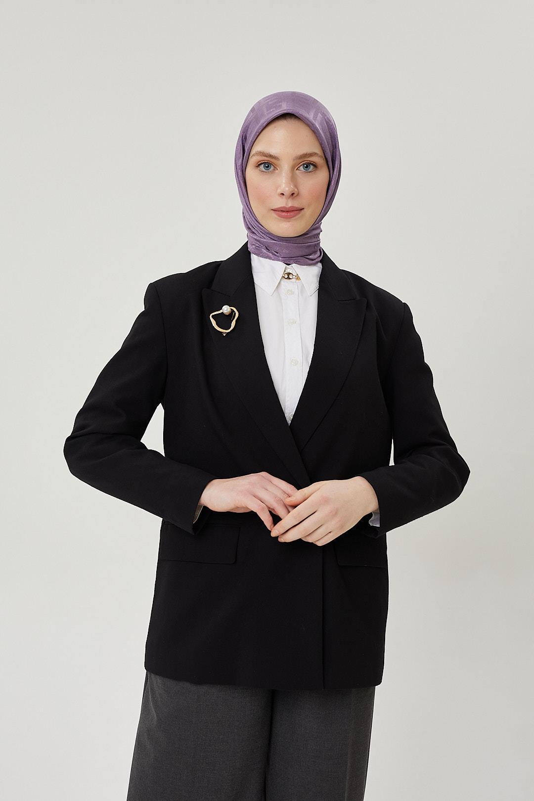 Lila F Desen Parlak Eşarp