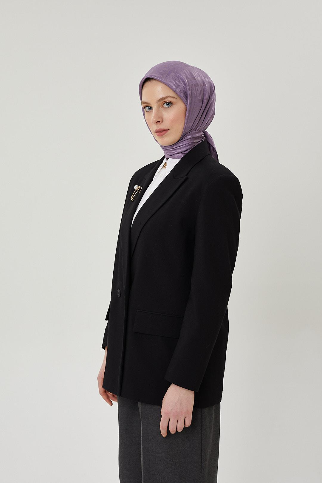 Lila F Desen Parlak Eşarp