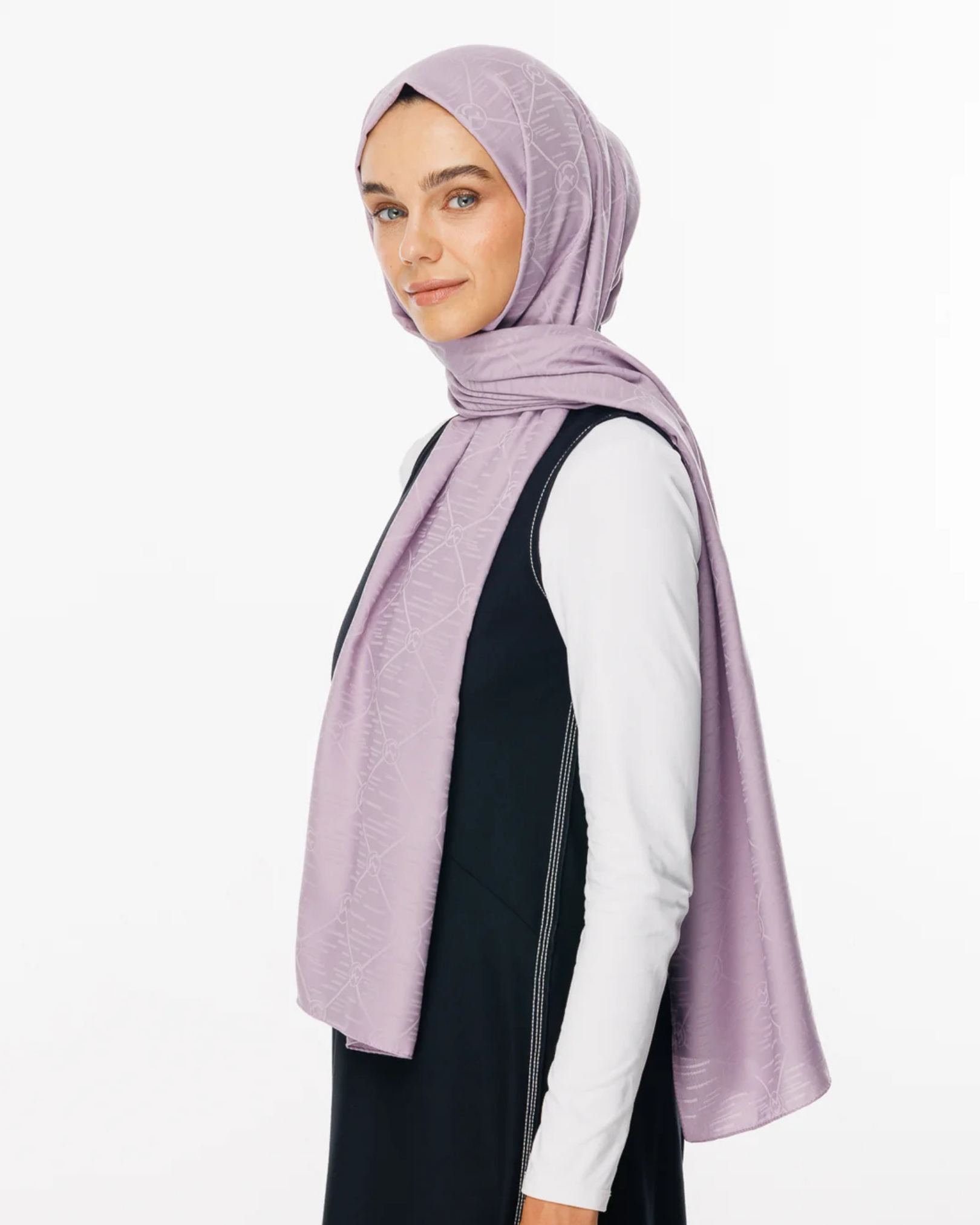 Lila Moon Is Desen Jakar Şal