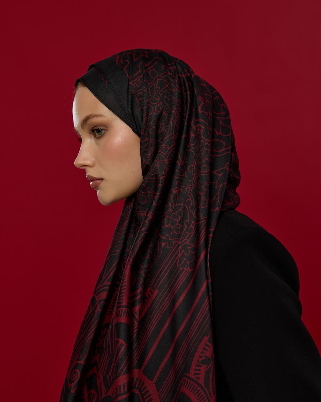 Nar & Lav Harem Rüyası Desen Şal