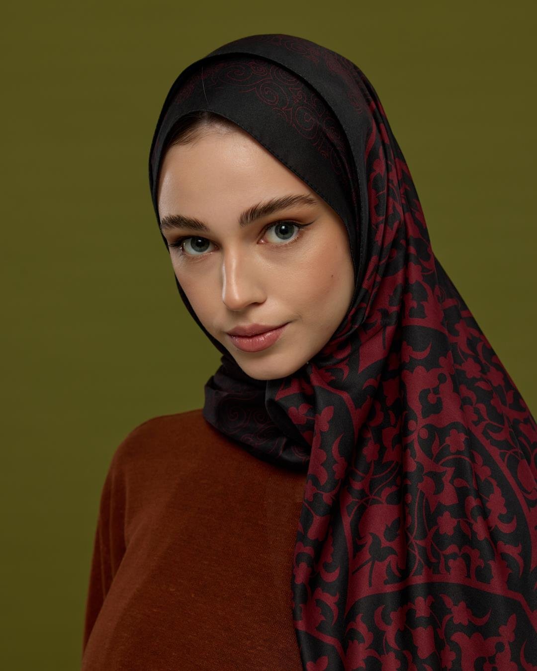 Nar & Lav Saraylı Desen Şal