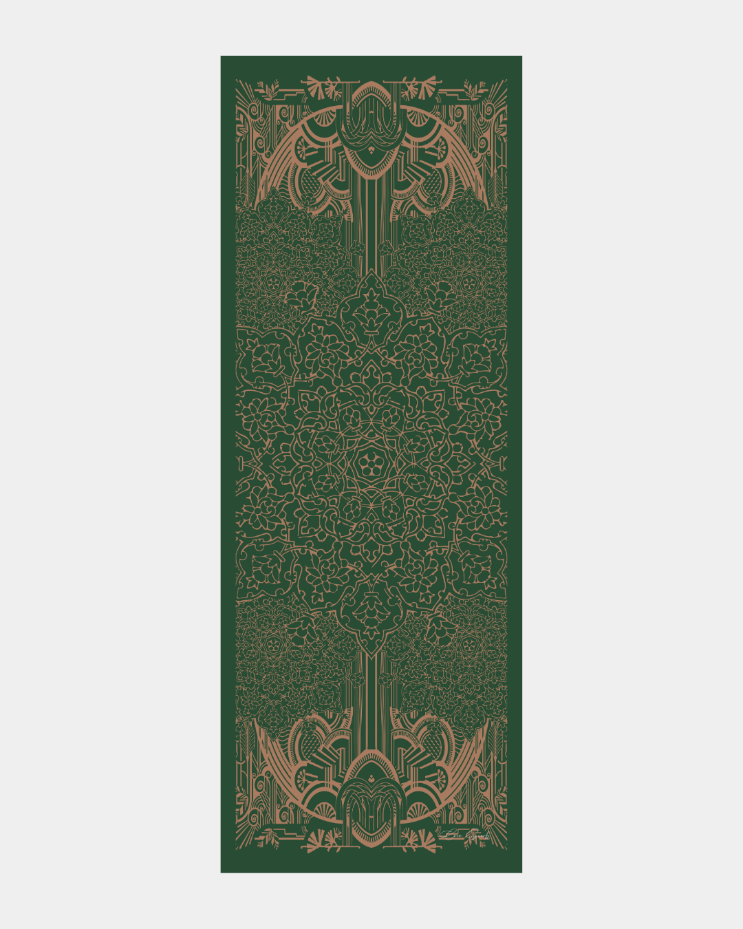 Orman Yeşili & Bronz Şafak Harem Rüyası Desen Şal