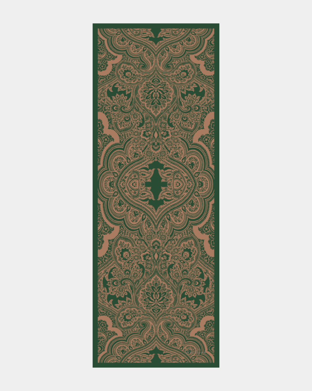 Orman Yeşili & Bronz Şafak Sultani Desen Şal