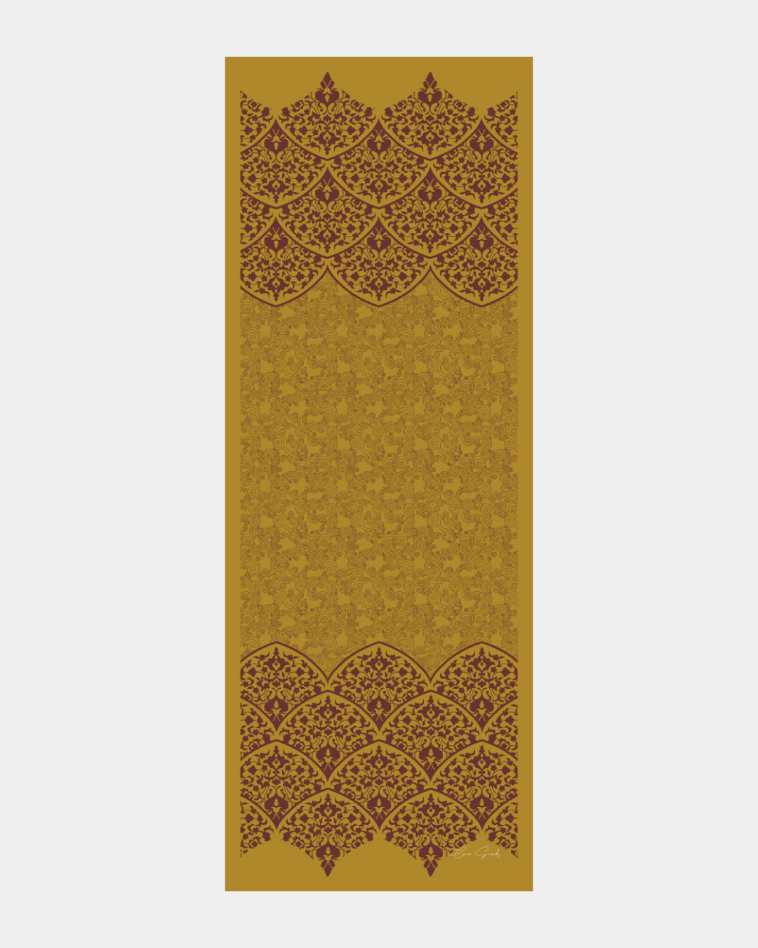 Saf Altın & Tarçın Rüzgarı Saraylı Desen Şal