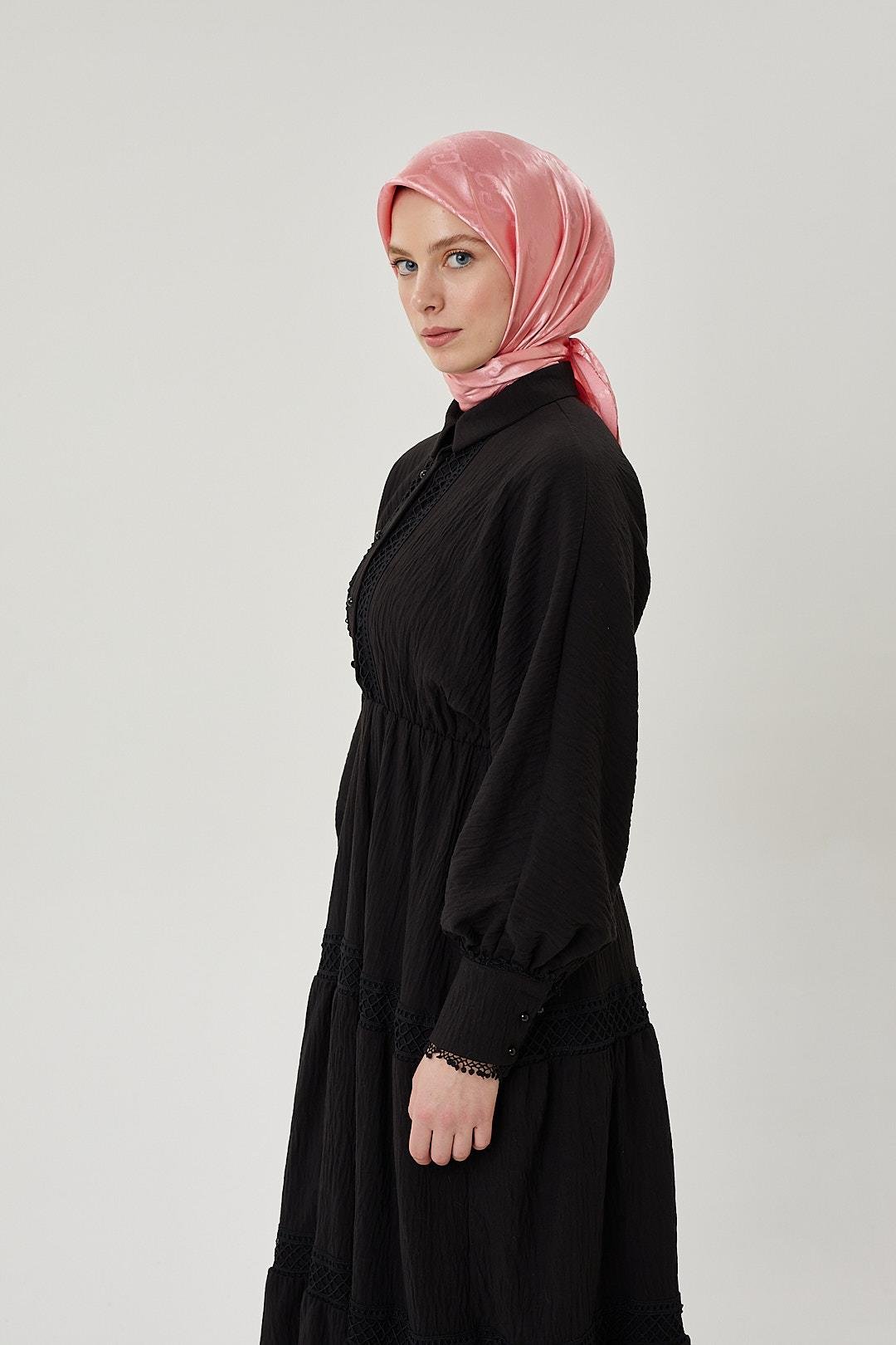 Şeker Pembe G Desen Parlak Eşarp