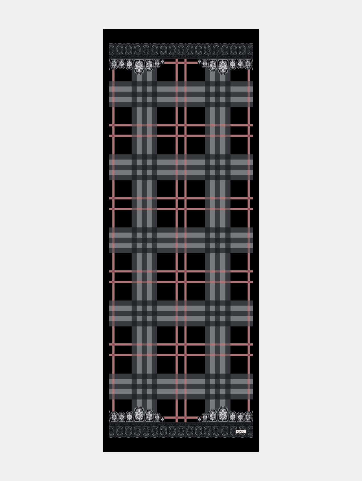 Siyah Tartan Desen Modal Şal Tercihi