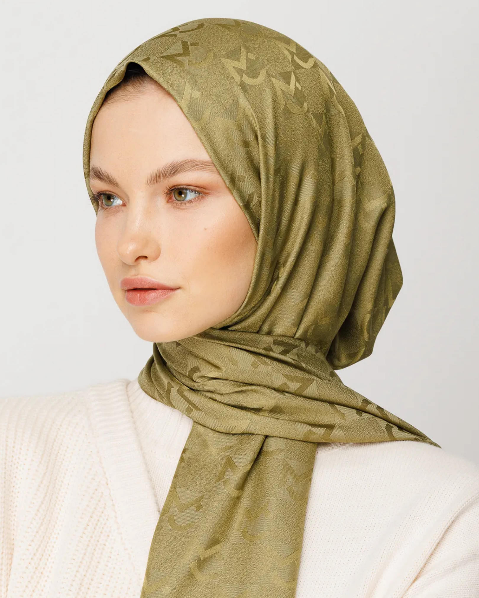 Soft Yeşil MC Desen Jakar Şal