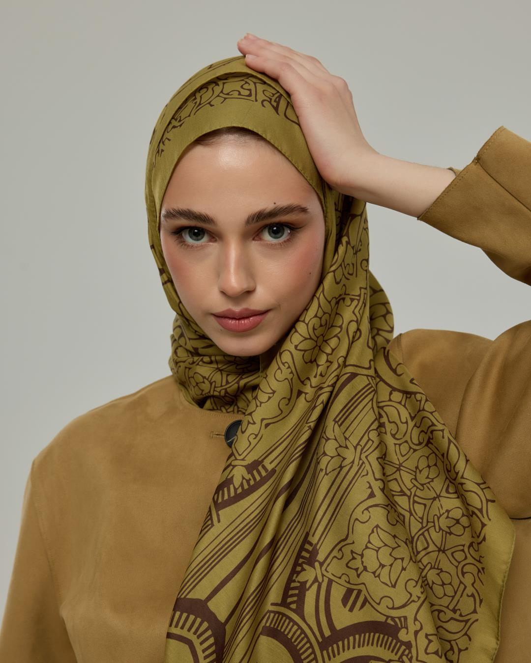 Susam Işıltısı & Kavrulmuş Kahve Harem Rüyası Desen Şal