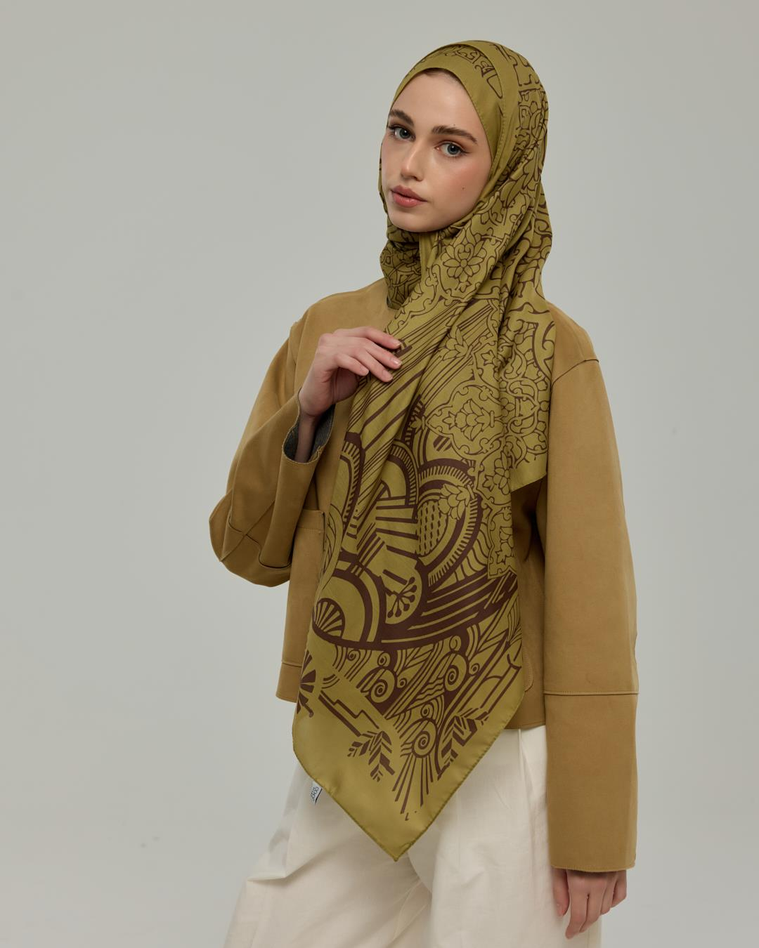 Susam Işıltısı & Kavrulmuş Kahve Harem Rüyası Desen Şal