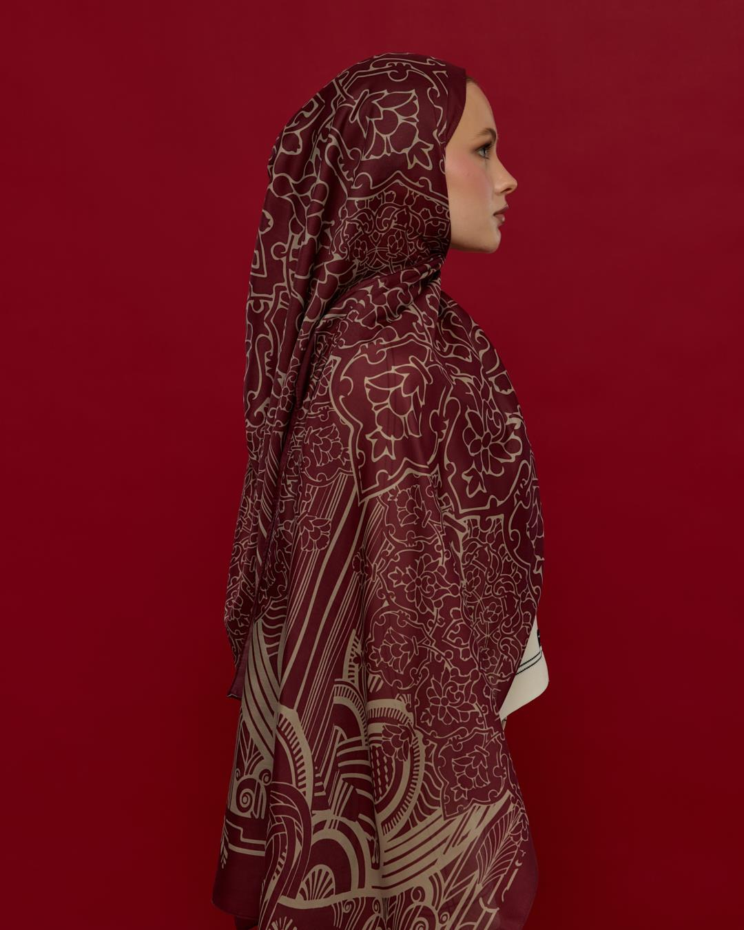 Tarçın Kabuk & İnci Taşı Harem Rüyası Desen Şal