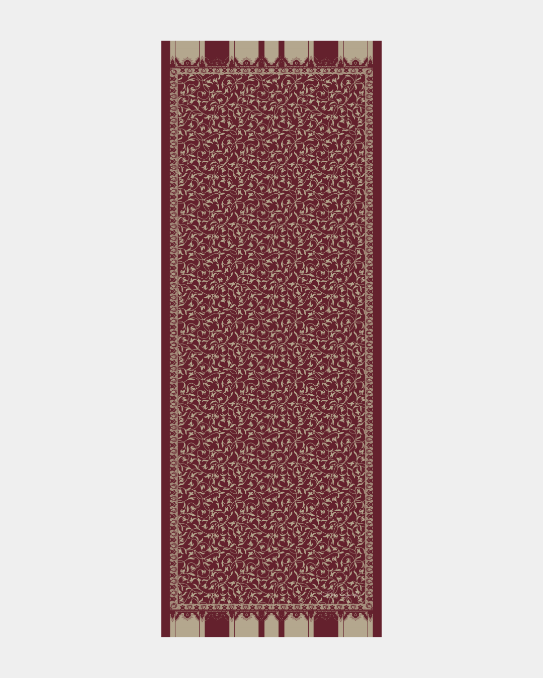 Tarçın Kabuk & İnci Taşı Lale Bahçesi Desen Şal