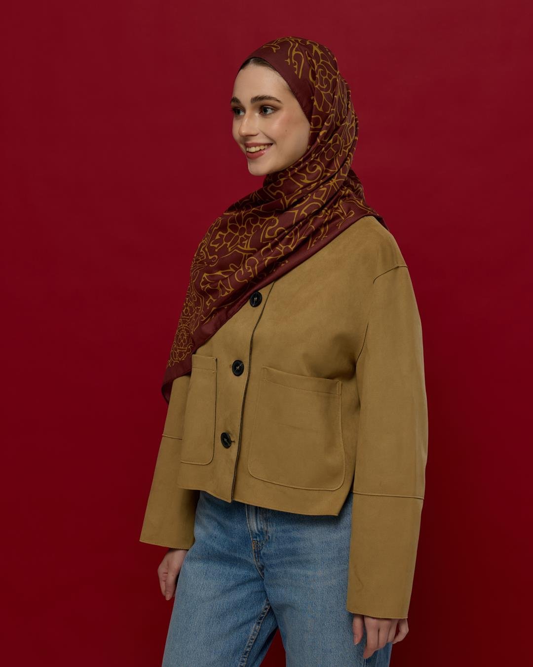 Tarçın Rüzgarı & Saf Altın Harem Rüyası Desen Şal