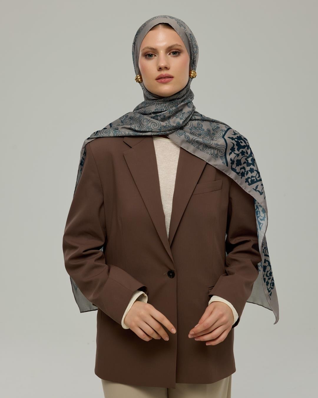 Taş & Gece Saraylı Desen Şal