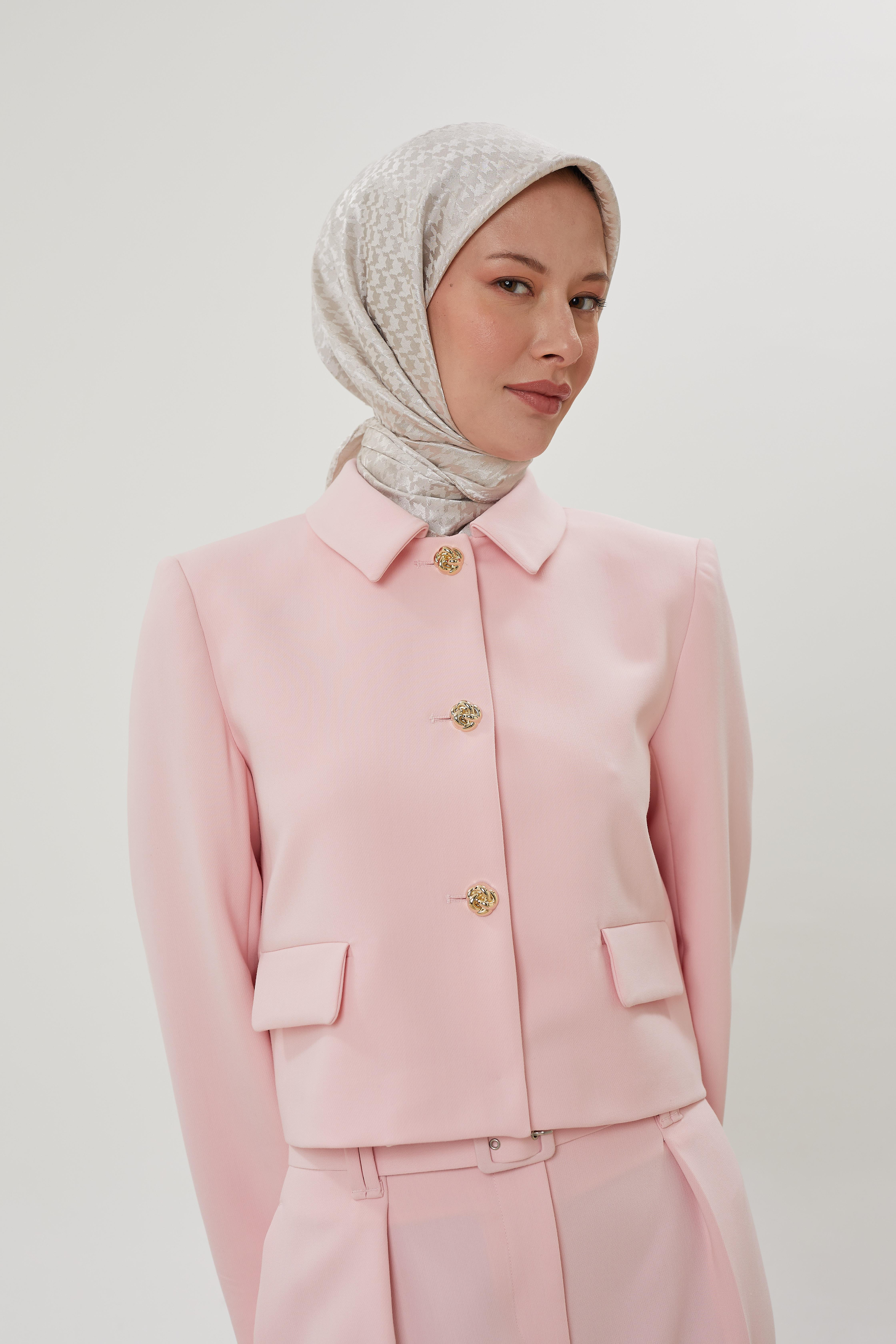 Taş Kazayağı Desen Parlak Jakar Eşarp