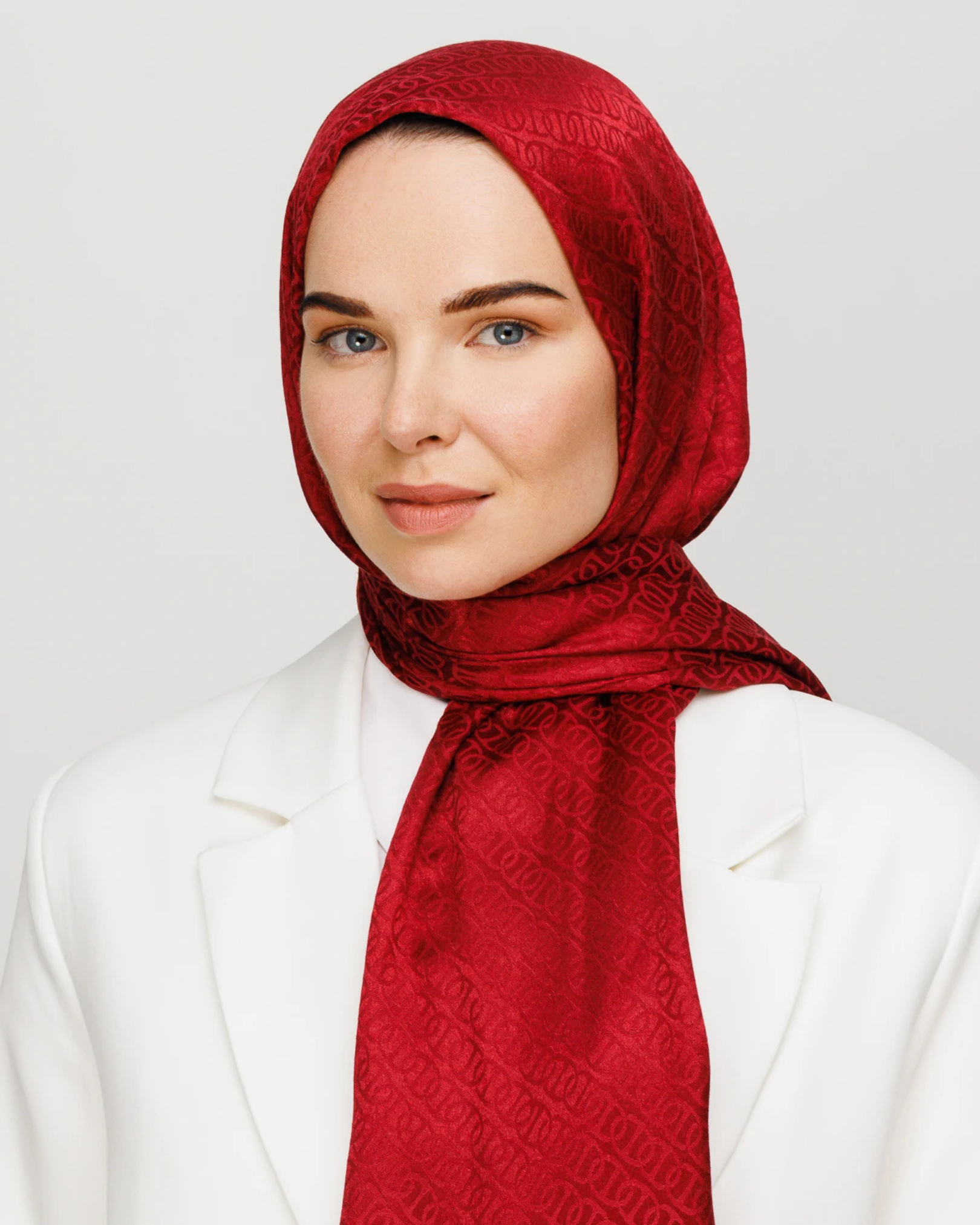Vişne Çürüğü Forever Desen Parlak Jakar Şal