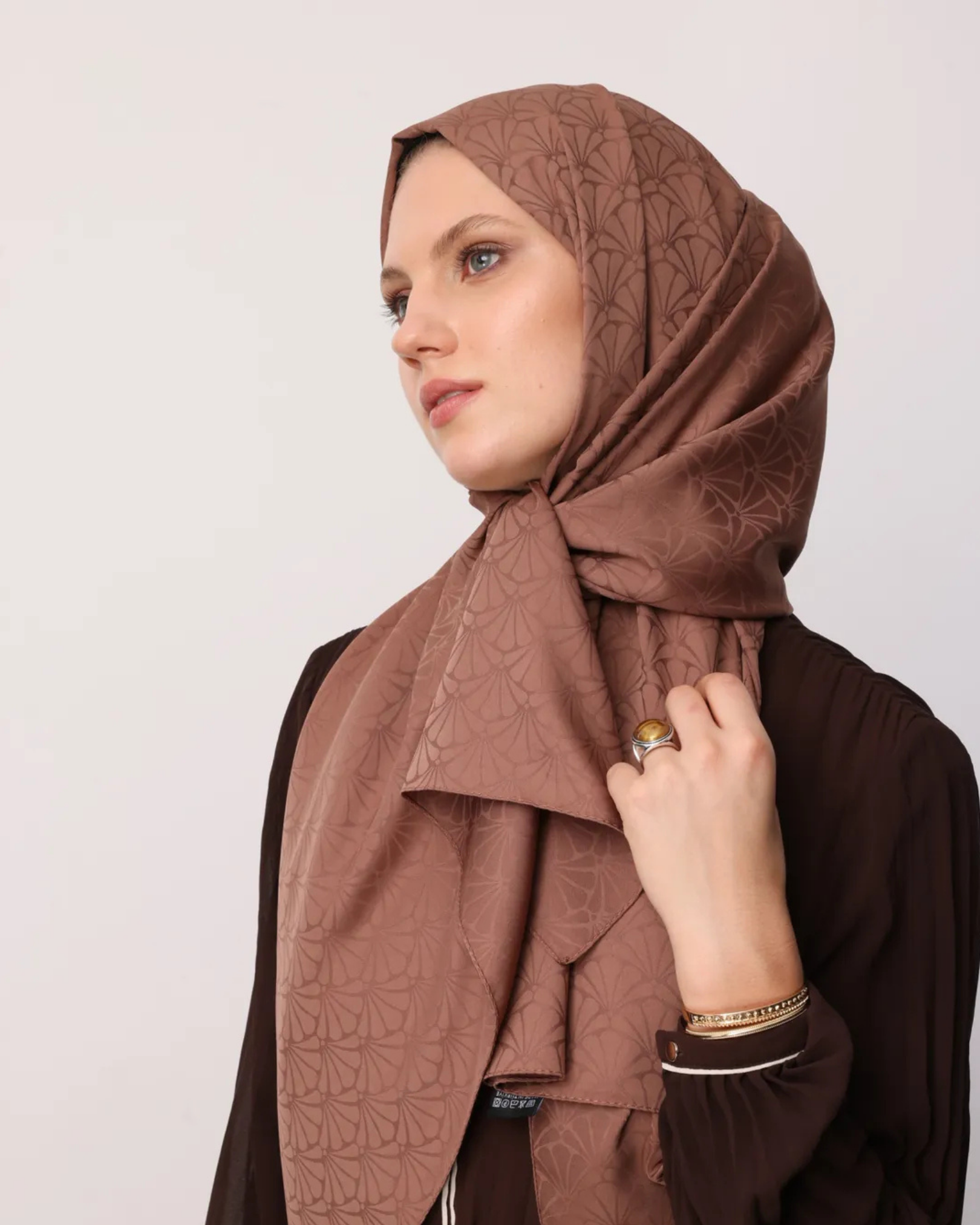 Yalı Lotus Desen İpeksi Jakar Şal