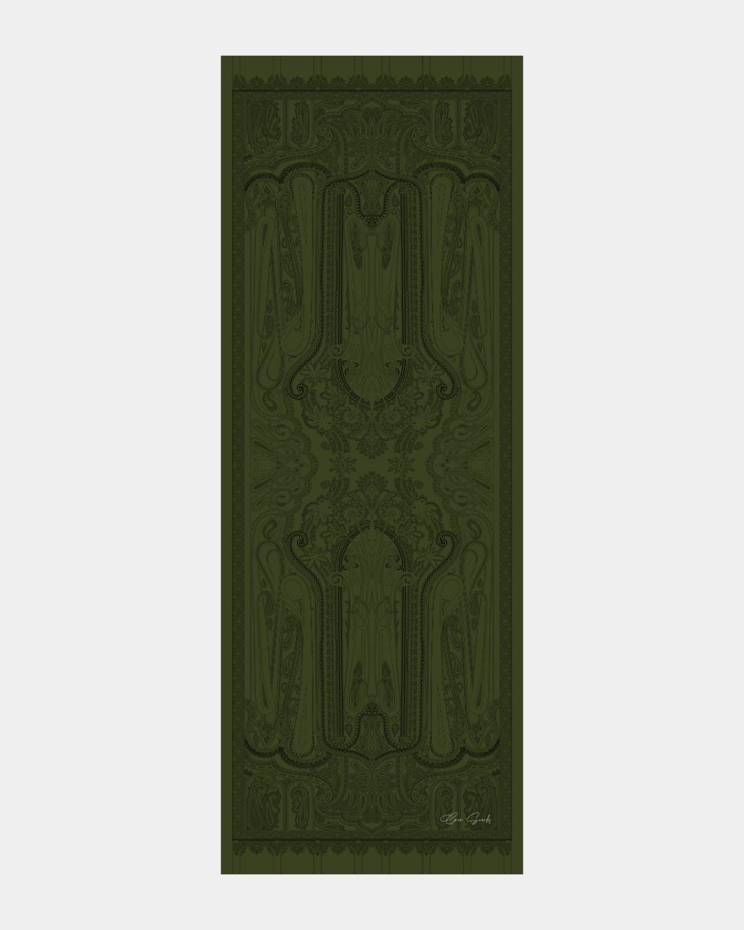 Zeytin & Siyah Hürrem Desen Işıltılı Şal