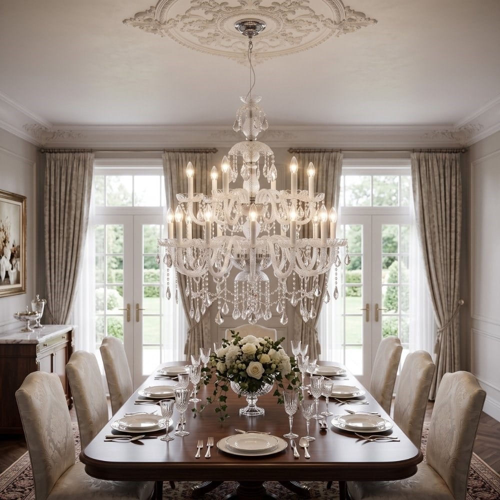 165/12+6 Avize Sw.Spectra/C Con Catena 150cm/ 150cm Long Chain Transparent /Sw Spectra /Chrome