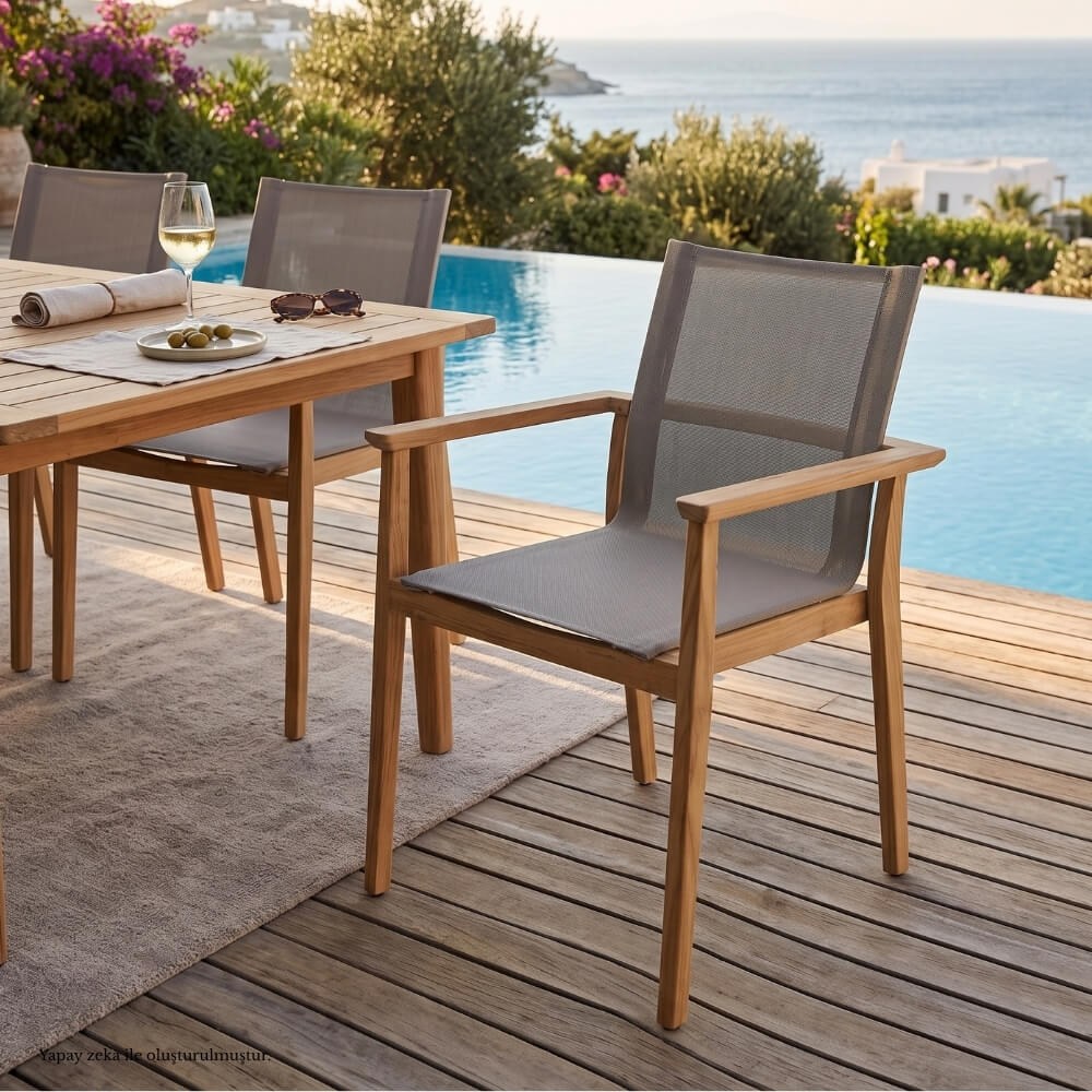Alfresco Napoli Sling Sand Bahçe Sandalyesi