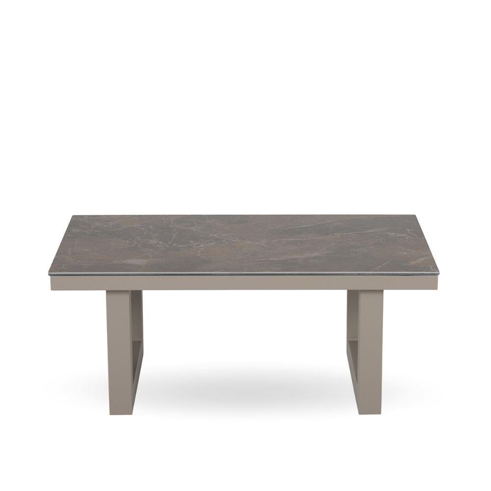 Aluminyum Orta U Ayaklı Sehpa 60x100x42 cm -(30x40)-Şampanya
