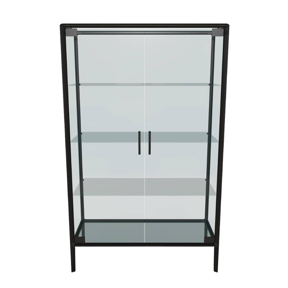 Audrey Büfe- Frame Matt Black (M055)-Top Clear Glass (C157)