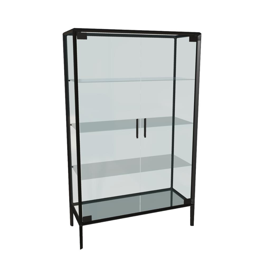 Audrey Büfe- Frame Matt Black (M055)-Top Clear Glass (C157)