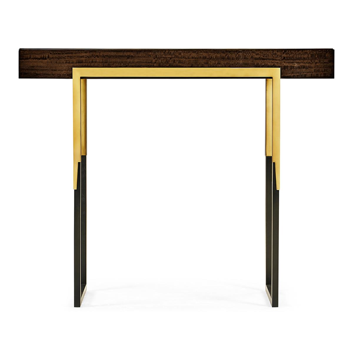 Black Eucalyptus Rectangular Anthracite Shagreen Konsol