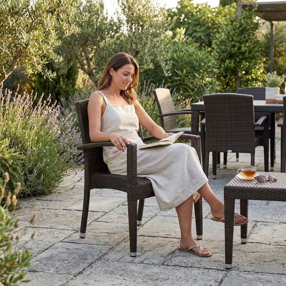 Brightmax Materal Brown Armchair