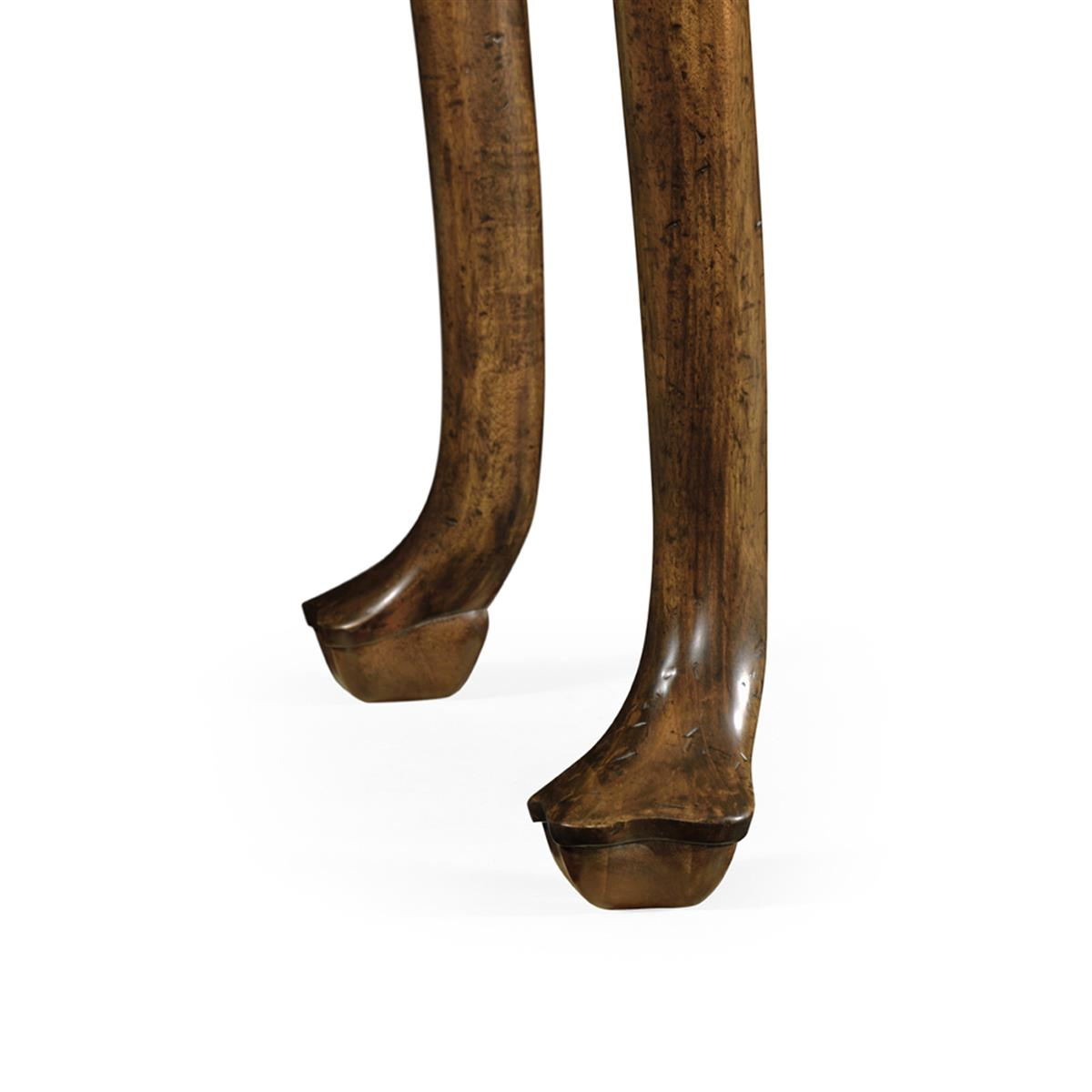 Brown Mahogany Konsol - Mermer Tablalı - Finish-Mah-06-1 (Light Brown Mahogany)