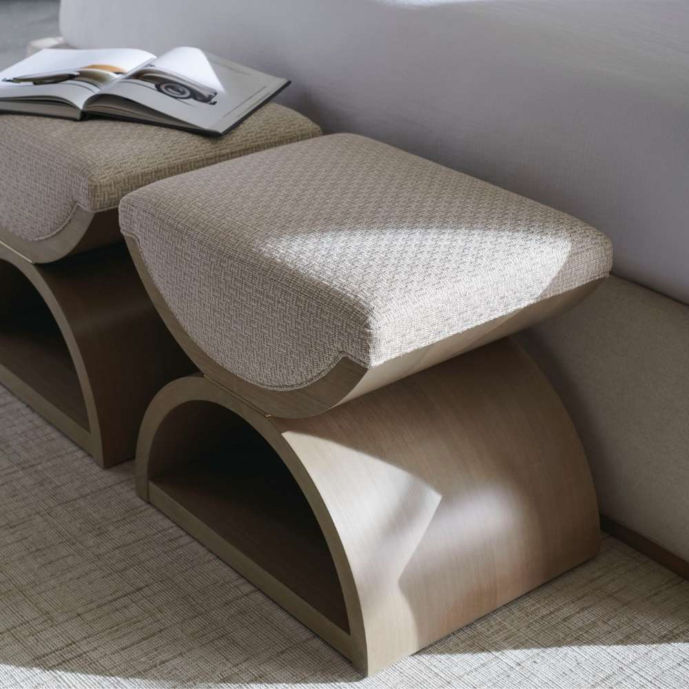 Caracole Open Enrollment Majestic Gold Ottoman