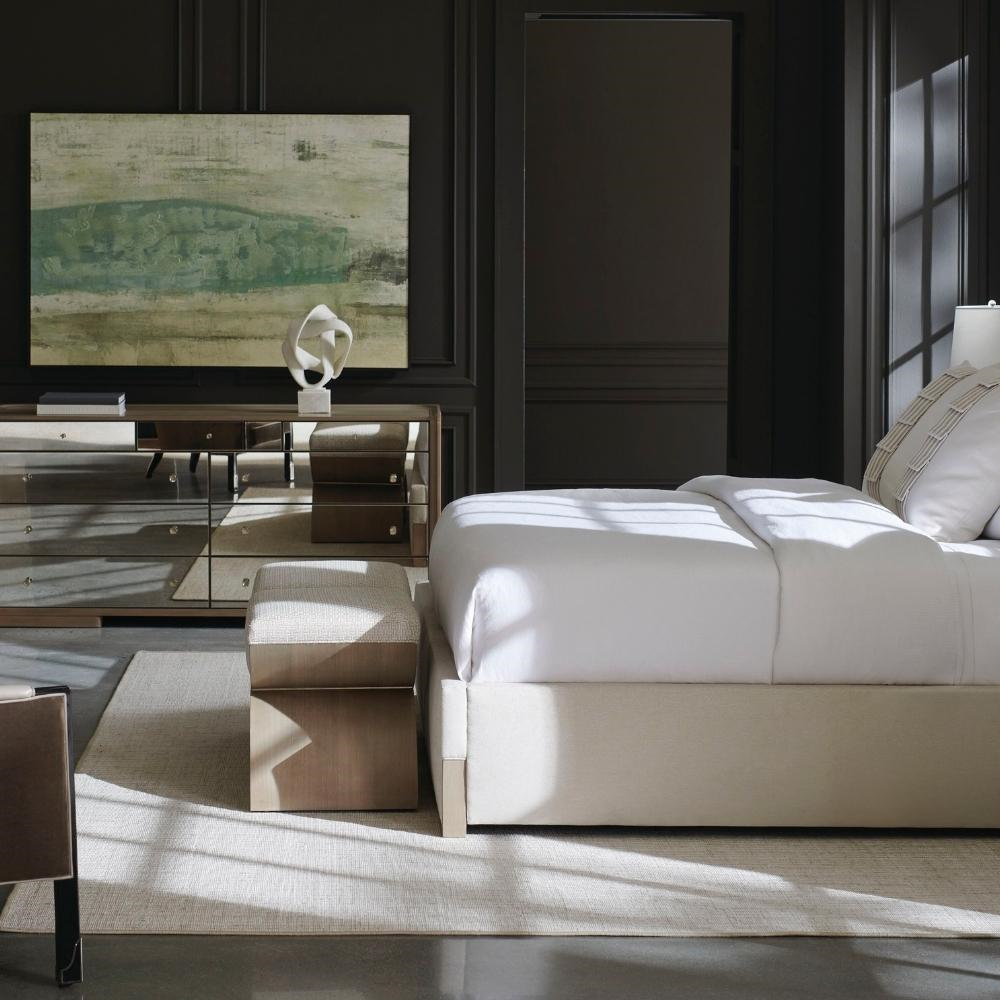 Caracole Open Enrollment Majestic Gold Ottoman