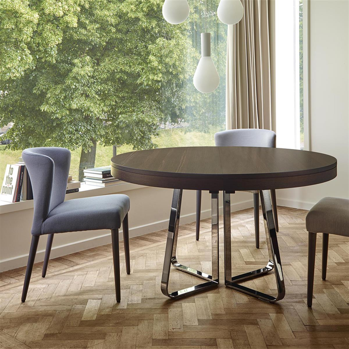 Circa Kolsuz Sandalye-Deri Gold Marron-Feet Antrasit-Stained Beech-(2 Adet)