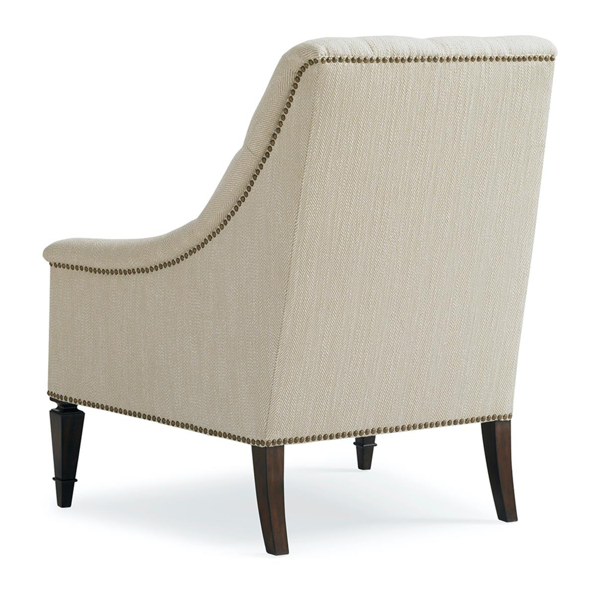 Classic Elegance Tufted Tekli Koltuk-Finish Chestnut