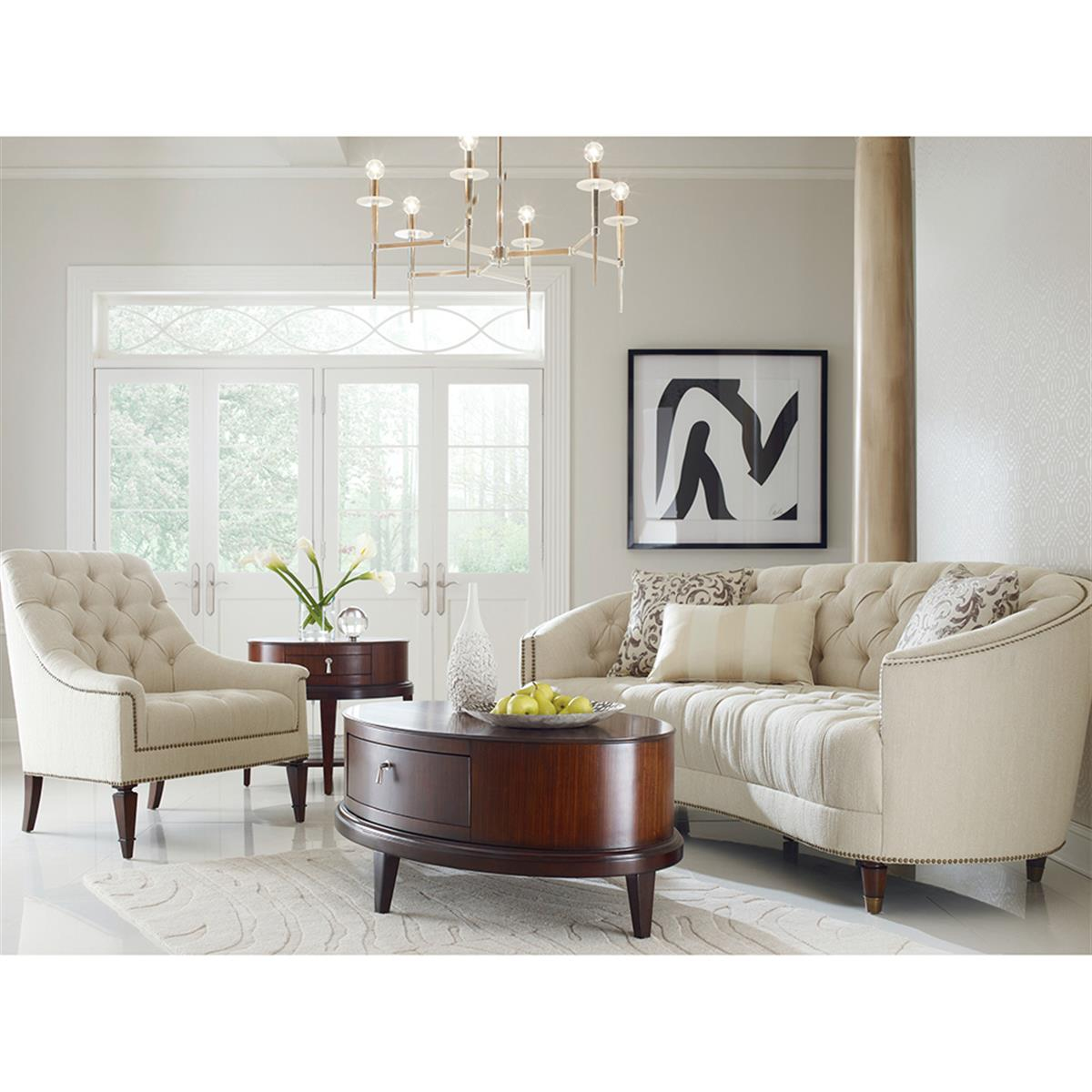 Classic Elegance Tufted Tekli Koltuk-Finish Chestnut