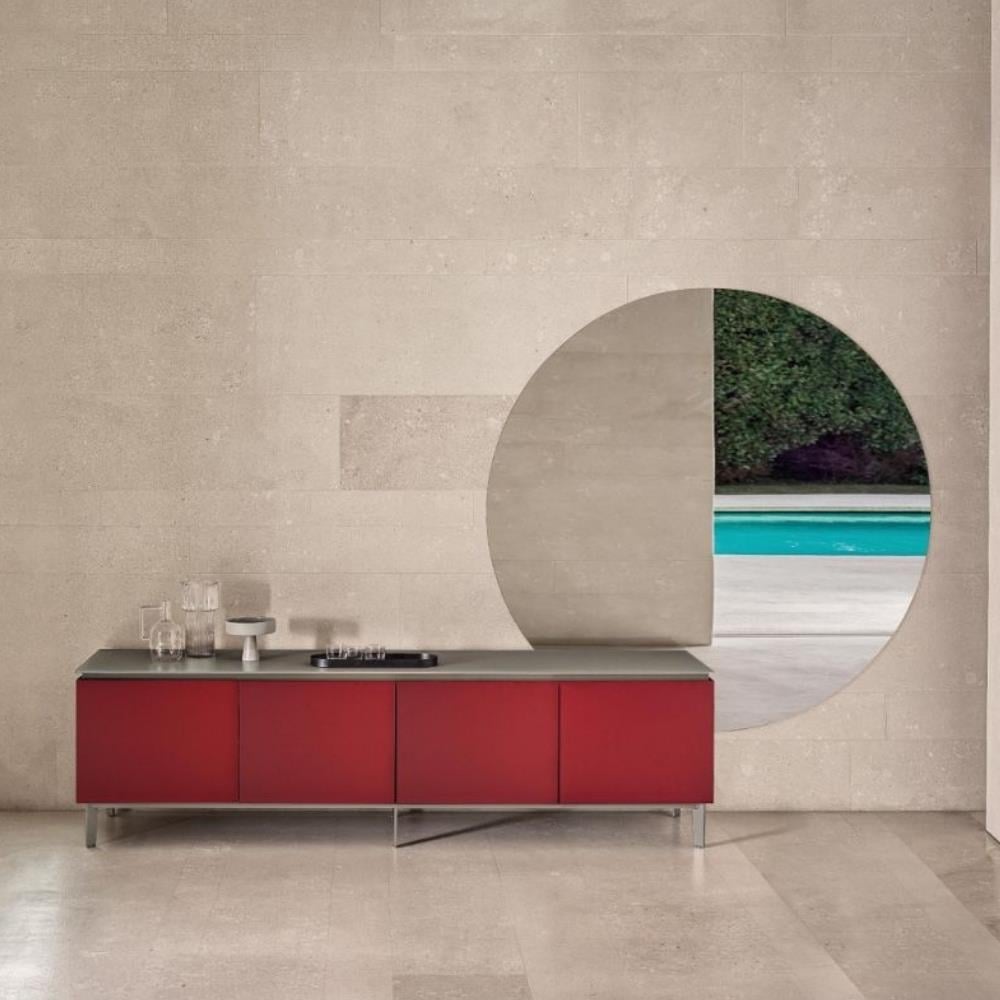 Cosmopolitan Dolap-Frame Lacq Natural Silver (M326)-Door/Sides Lacq Matt Anthracite Wood-Groove Lack Black (L090)-Case Melamine Anthracite-Top Lacq Matt Anth Wood (L087)