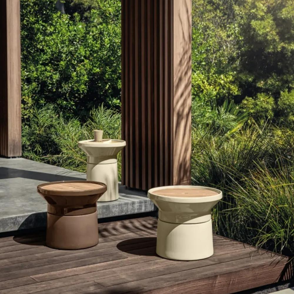 Coso Yan Sehpa (40)-Tabla Teak-Ayak Cam (Sand)