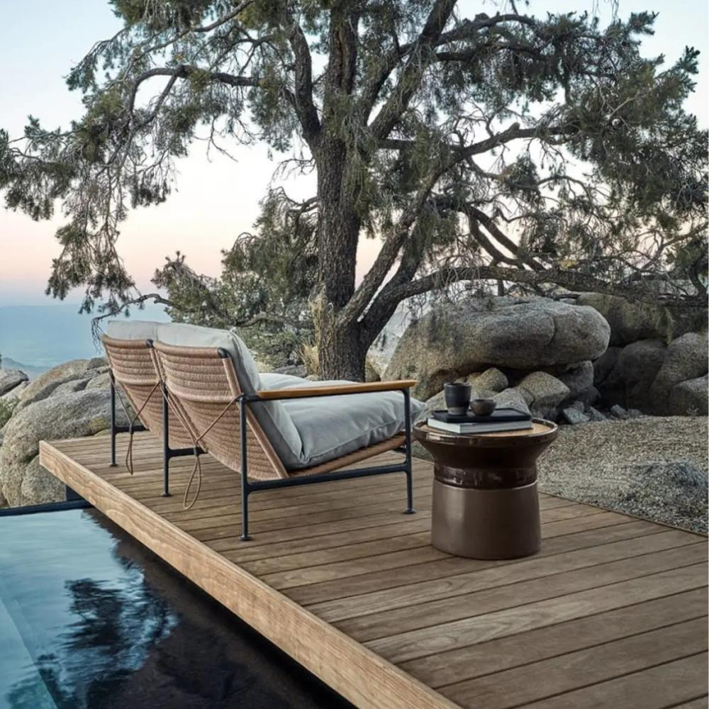 Coso Yan Sehpa (48)-Tabla Teak-Ayak Cam (Sand)