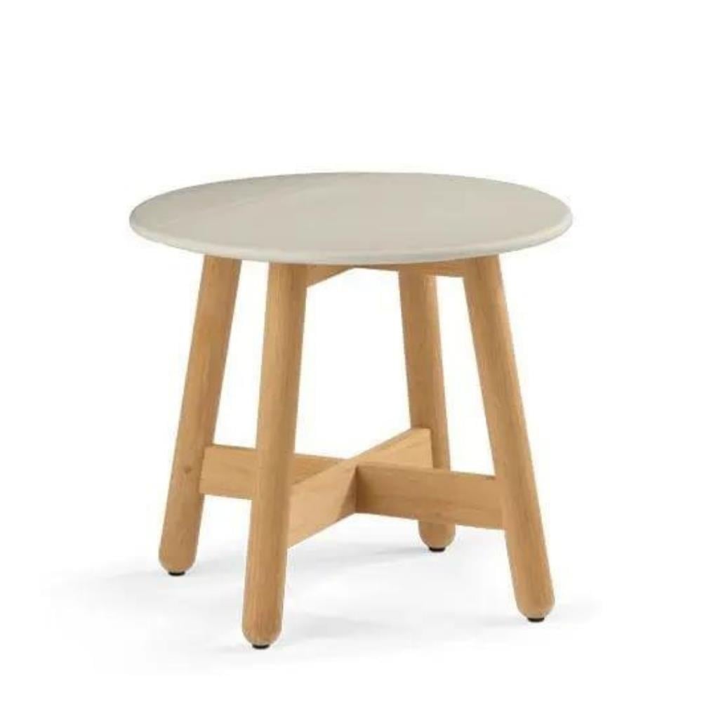 Dedon Mbrace Chalk Round Side Table