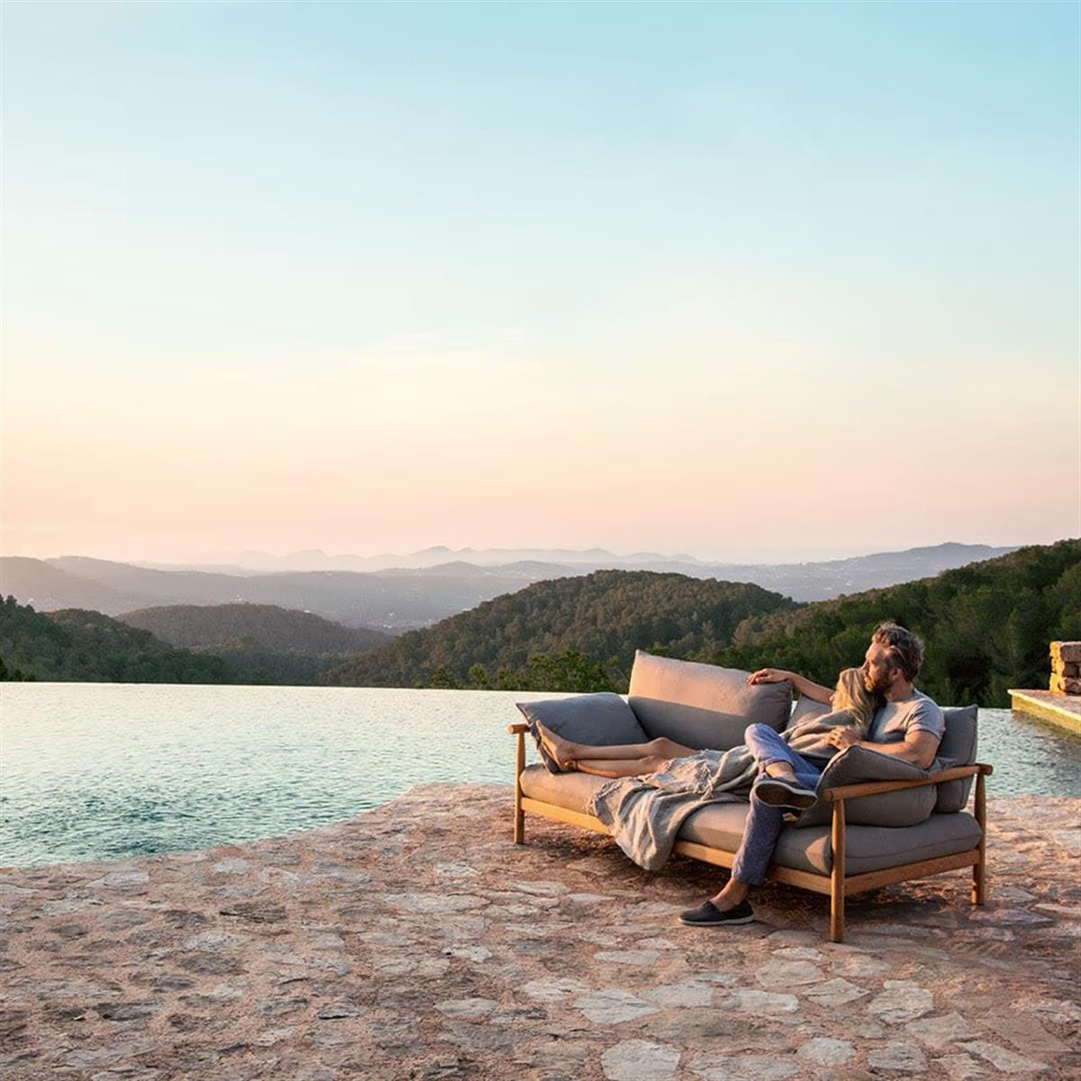 Dedon Tibbo Teak İkili Kanepe