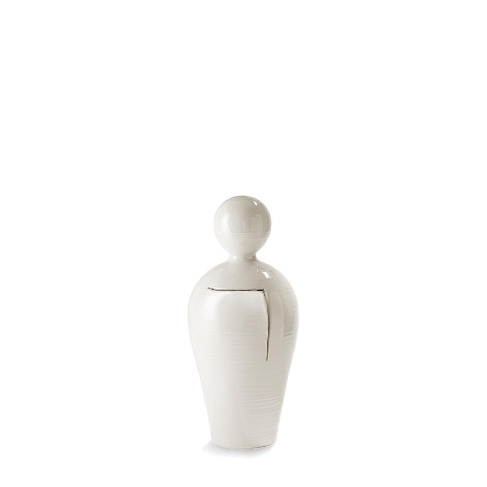 Do Seramik Vazo - 40 cm - Bianco Angelo