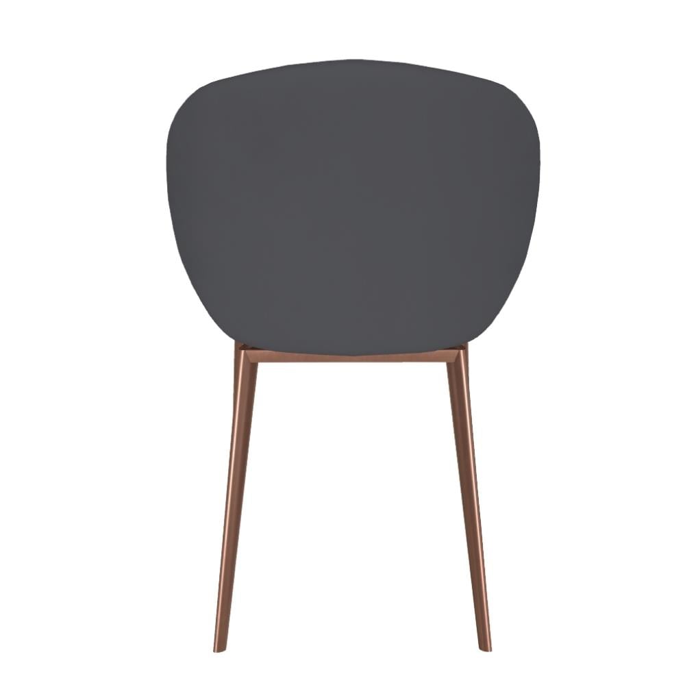 Drop Kolsuz Yemek Sandalyesi-Frame Lacquered Rose Gold (M329)-Shell Granite (TENO013)