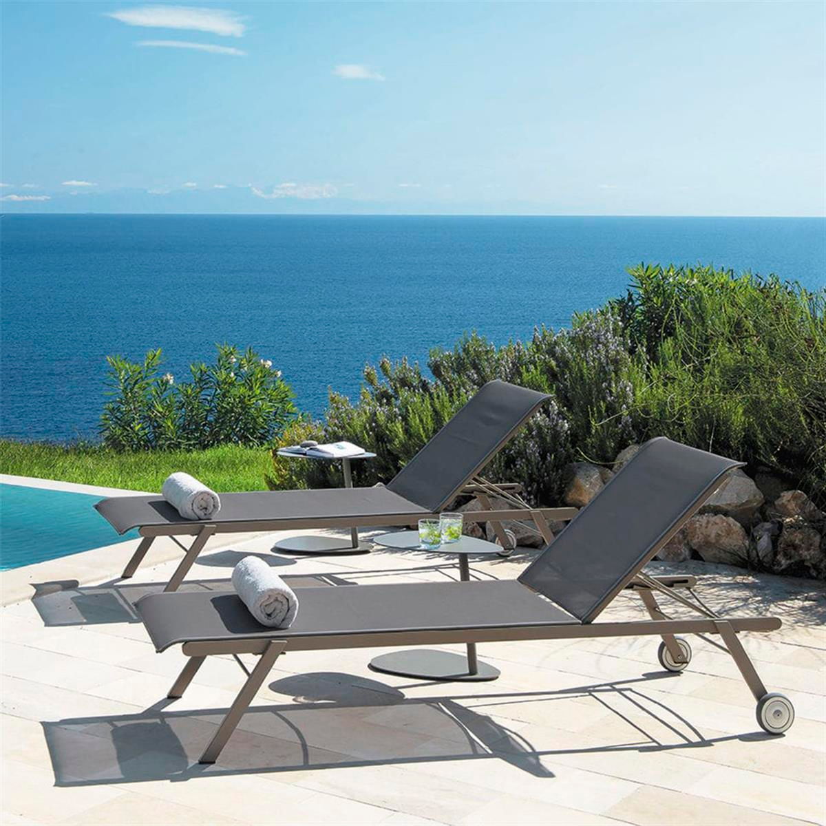 Elisir Şezlong-İskelet Mud Grey-Kumaş Dove Grey Ethitex