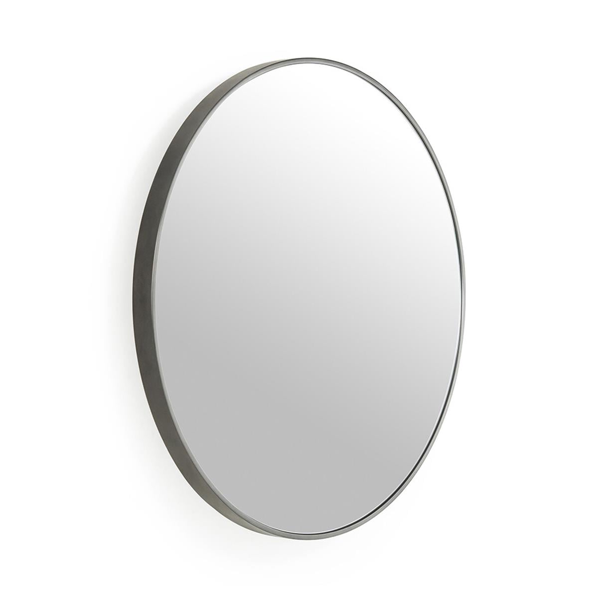 Emery Yuvarlak Ayna-(Pewter)