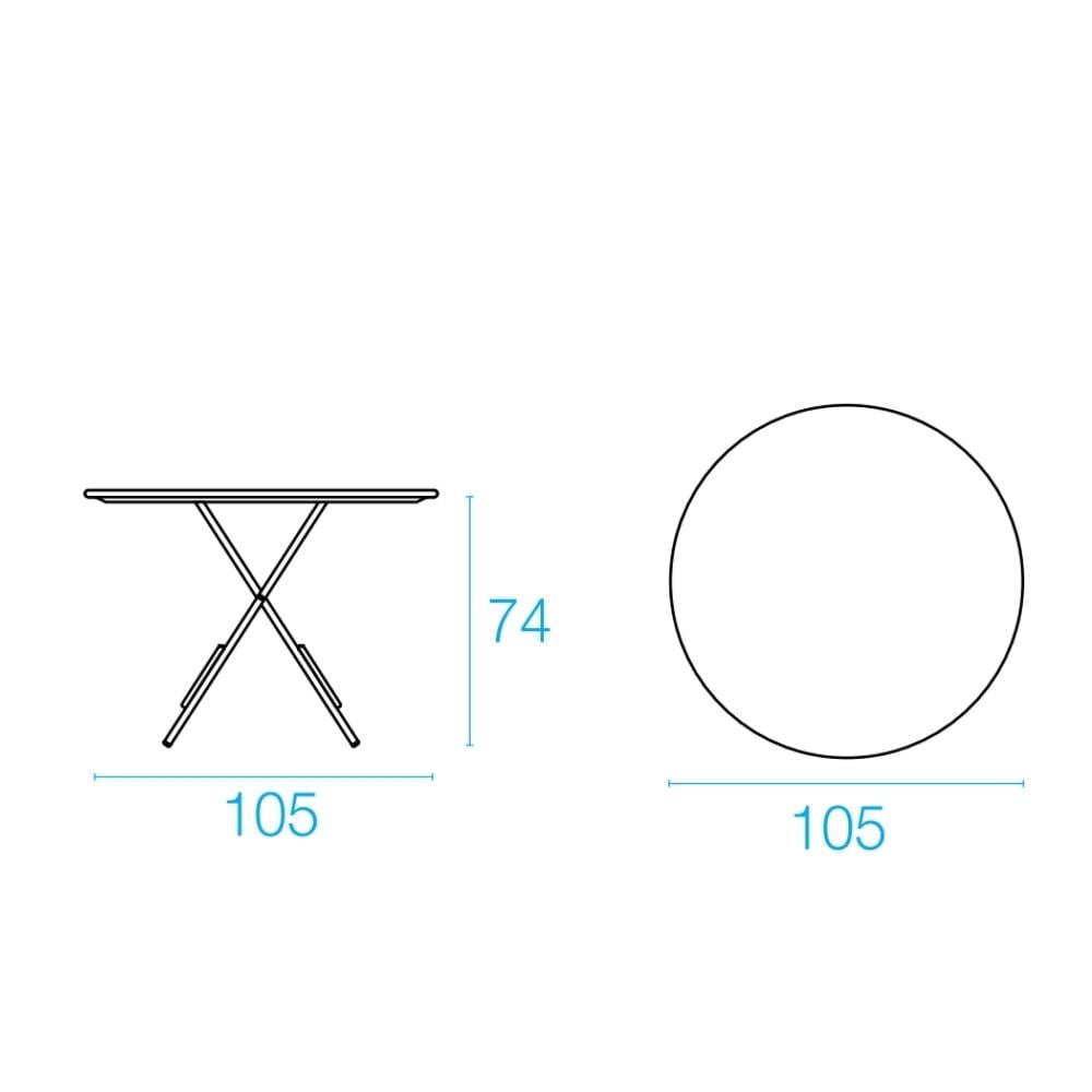 Emu Pigalle Yuvarlak Katlanır Masa
